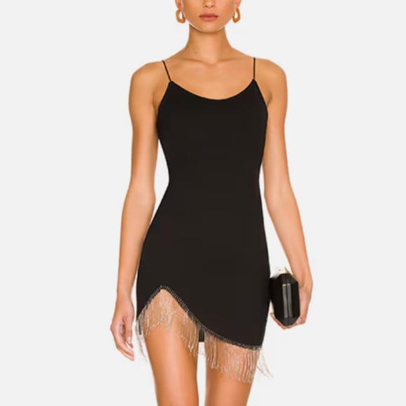 Superdown Elaine Fringe Dress in Black - Size: XS - Picture 1 of 9